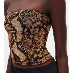 Snakeskin Print Tube Top